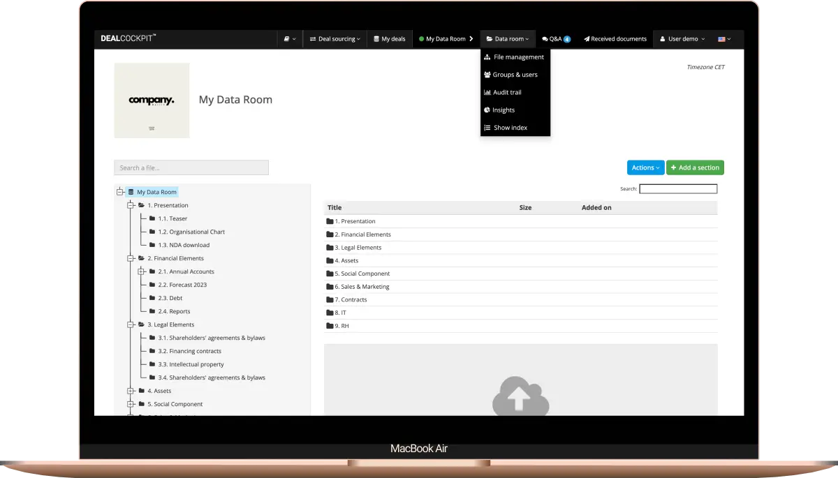 MacBook Air - DC Dashboard